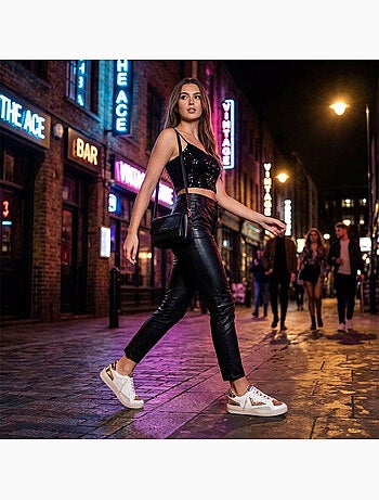 OZABI Sneakers Léopard Glitter Femme Plateforme MMXXIV