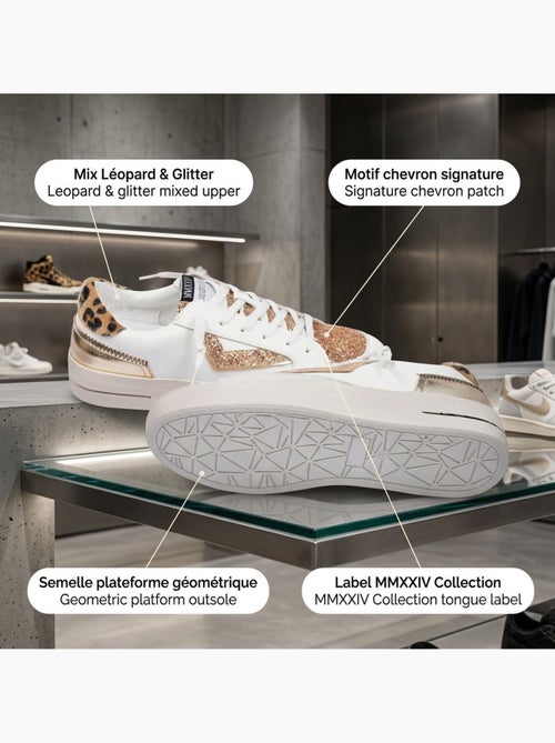 OZABI Sneakers Léopard Glitter Femme Plateforme MMXXIV - Kiabi OZABI Sneakers Léopard Glitter Femme Plateforme MMXXIV - Kiabi