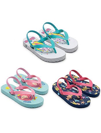 OZABI Tongs Enfant Pack 3 Paires - Motifs Fantaisie