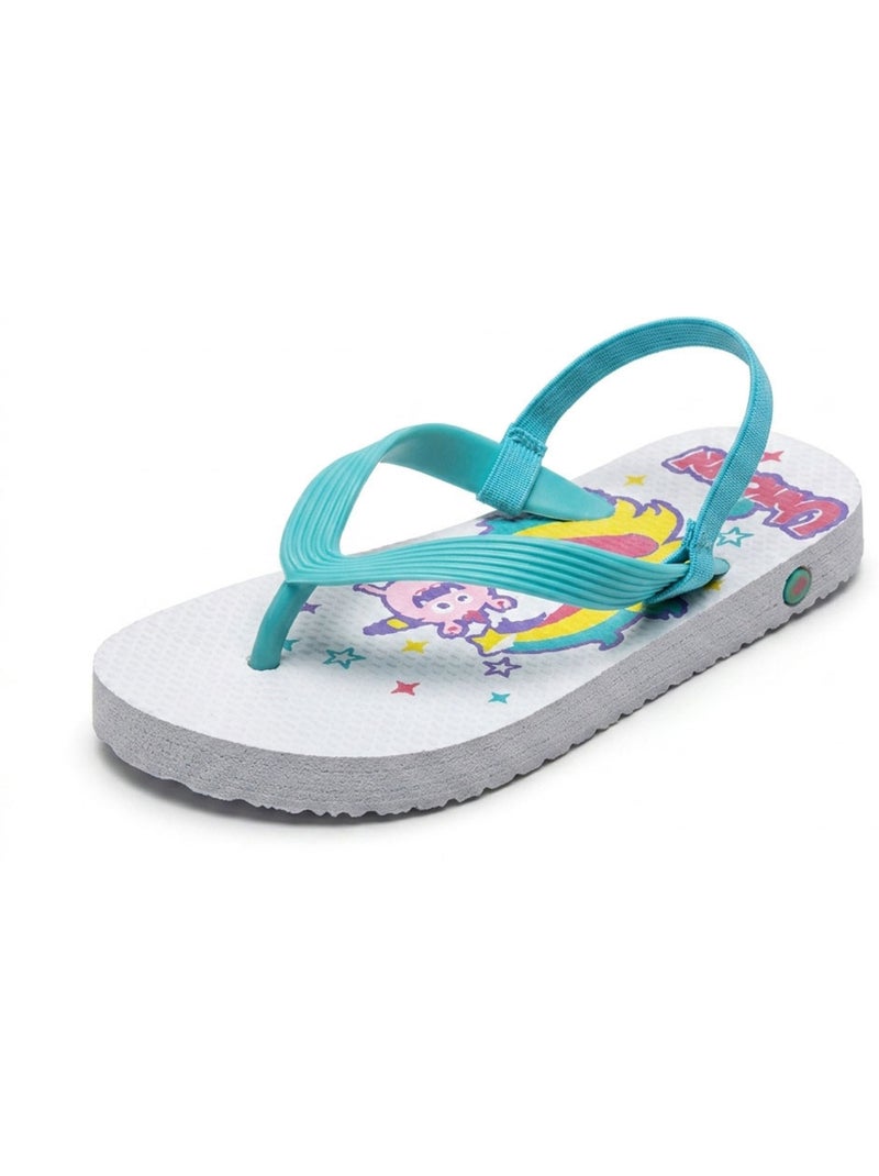 OZABI Tongs Enfant Pack 3 Paires - Motifs Fantaisie Bleu canard - Kiabi