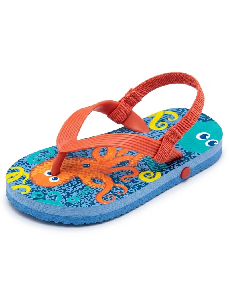 OZABI Tongs Enfant Pack 3 Paires - Motifs Fantaisie Bleu - Kiabi