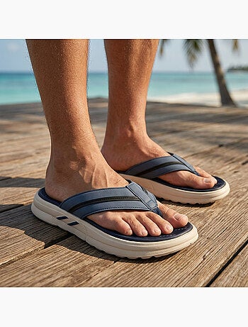 OZABI Tongs homme confort semelle epaisse antiderapante ete plage