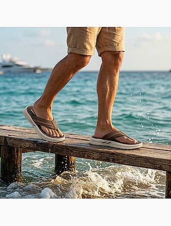OZABI Tongs homme confort semelle epaisse antiderapante ete plage