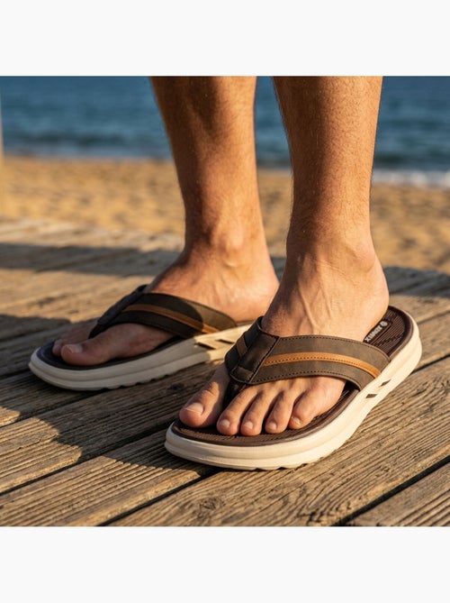 OZABI Tongs homme confort semelle epaisse antiderapante ete plage - Kiabi
