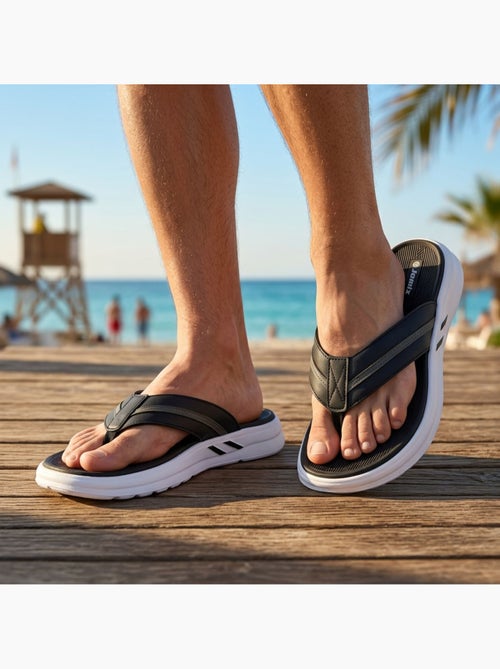 OZABI Tongs homme confort semelle epaisse antiderapante ete plage - Kiabi