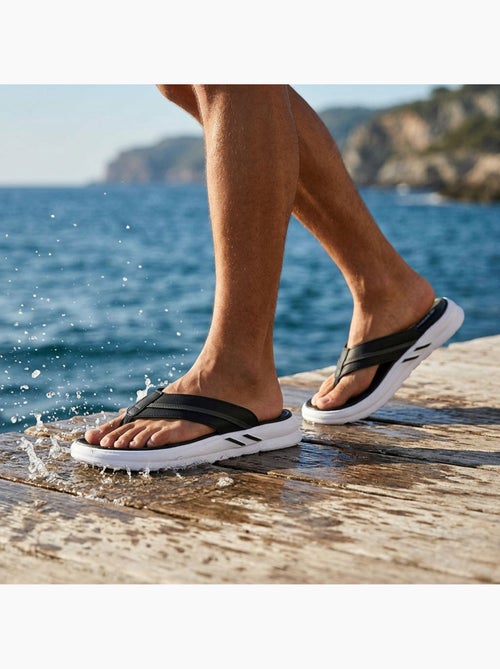 OZABI Tongs homme confort semelle epaisse antiderapante ete plage - Kiabi