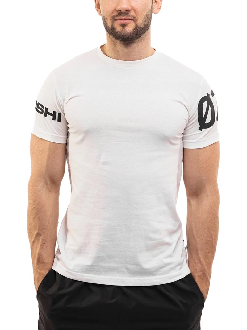 Ozoshi - T-shirt motif/style imprimé sur manche Blanc - Kiabi