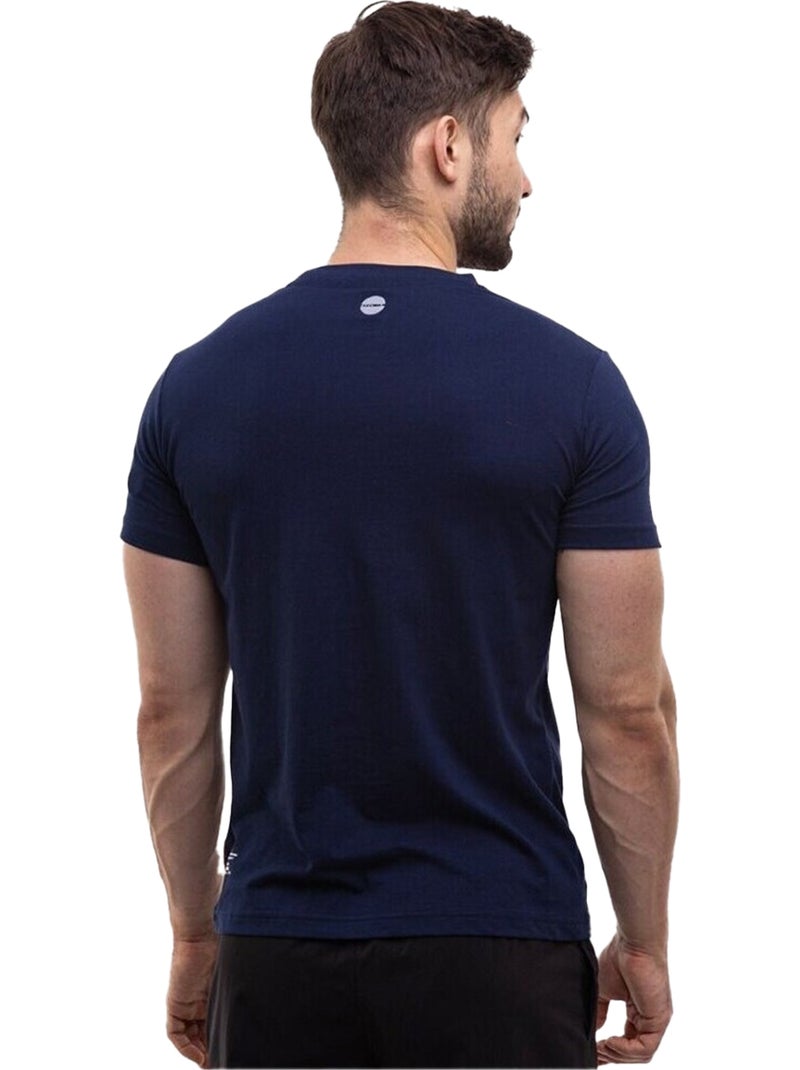 Ozoshi - T-shirt motif/style Logo répété Bleu marine - Kiabi