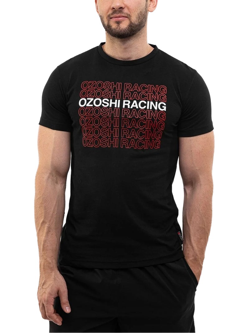Ozoshi - T-shirt motif/style Logo répété Noir - Kiabi