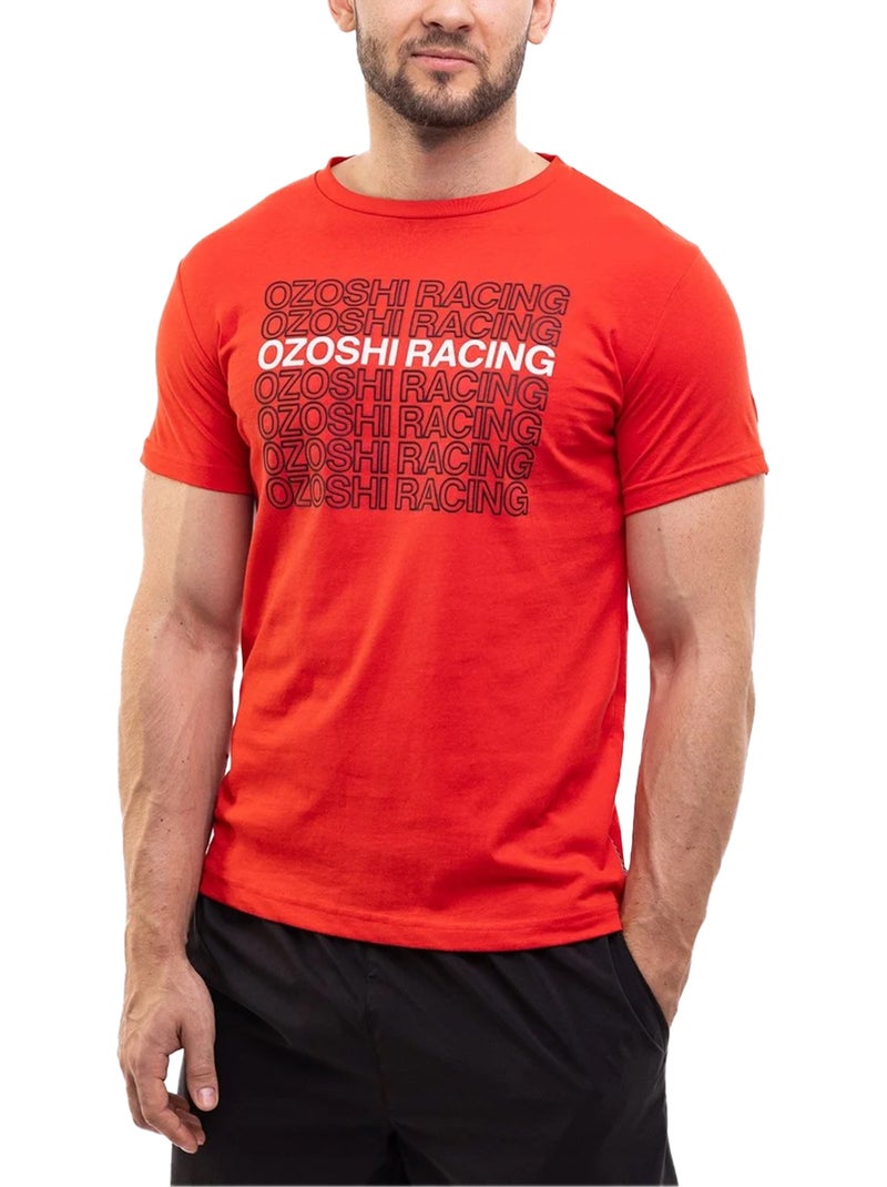 Ozoshi - T-shirt motif/style Logo répété Rouge - Kiabi