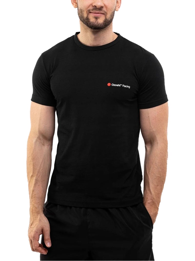 Ozoshi - T-shirt motif/style petit logo Noir - Kiabi