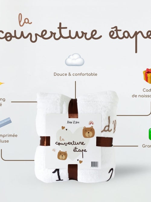 Pack - Couverture Étape + Kit Empreintes pour mains et pieds de bébé - Kiabi