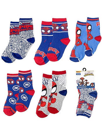 Pack - Lot de 5 paires de chaussettes enfant - Spidey