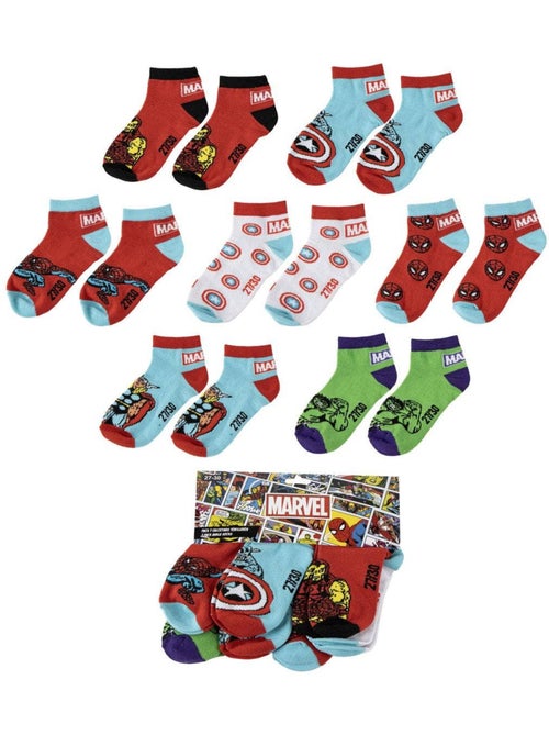 Pack - Lot de 7 chaussettes enfants -  Marvel - Kiabi