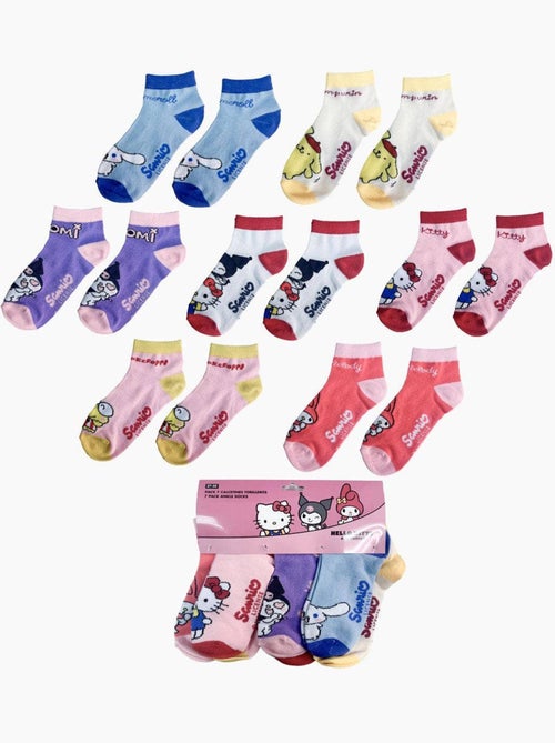 Pack - Lot de 7 paires de chaussettes enfant - Hello Kitty - Kiabi