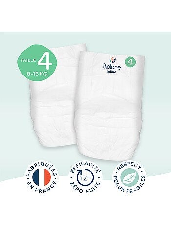 Pack 1 mois couches-culottes taille 4 (8 à 15 kg) - 126 couches biolane