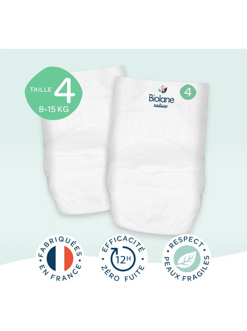Pack 1 mois couches-culottes taille 4 (8 à 15 kg) - 126 couches biolane - Kiabi Pack 1 mois couches-culottes taille 4 (8 à 15 kg) - 126 couches biolane - Kiabi