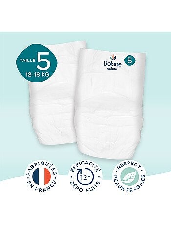 Pack 1 mois couches-culottes taille 5 (12 à 18 kg) - 120 couches biolane