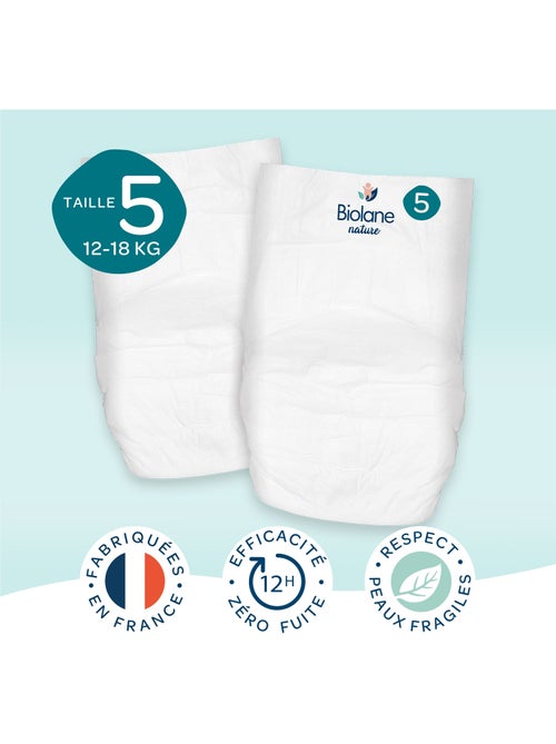 Pack 1 mois couches-culottes taille 5 (12 à 18 kg) - 120 couches biolane - Kiabi Pack 1 mois couches-culottes taille 5 (12 à 18 kg) - 120 couches biolane - Kiabi