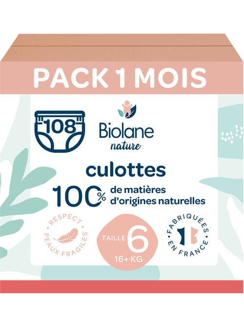 Pack 1 mois couches-culottes Taille 6 (16+ kg) - 108 couches - Kiabi Pack 1 mois couches-culottes Taille 6 (16+ kg) - 108 couches - Kiabi