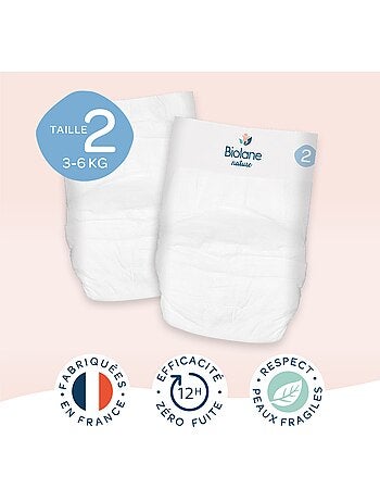 Pack 1 mois couches taille 2 (3 à 6 kg) - 168 couches biolane