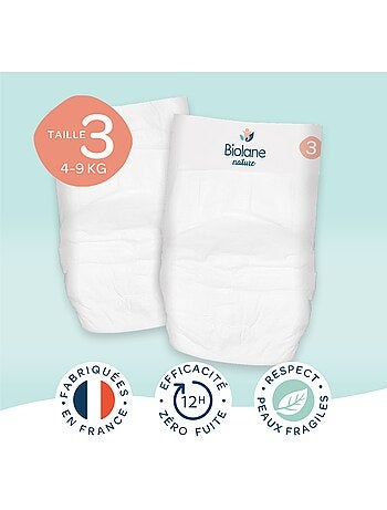 Pack 1 mois couches taille 3 (4 à 9 kg) - 156 couches biolane
