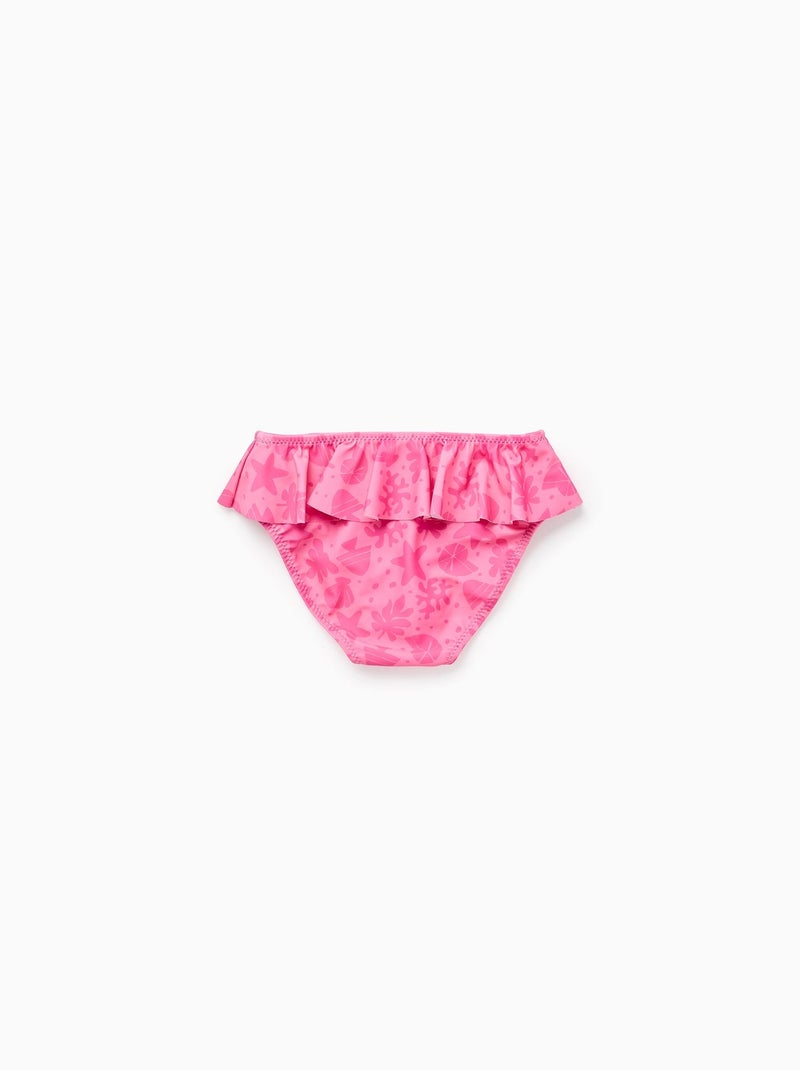 Pack 2 Bas de Bikini avec Volants Rose - Kiabi