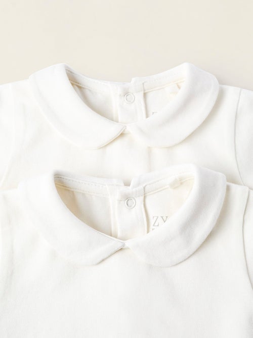 Pack 2 Bodies avec Col Claudine - Kiabi