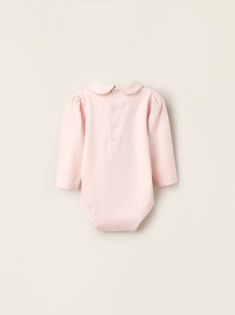 Pack 2 Bodies avec Col Claudine Rose clair - Kiabi