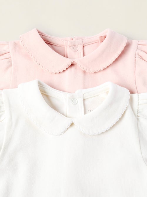 Pack 2 Bodies avec Col Claudine - Kiabi