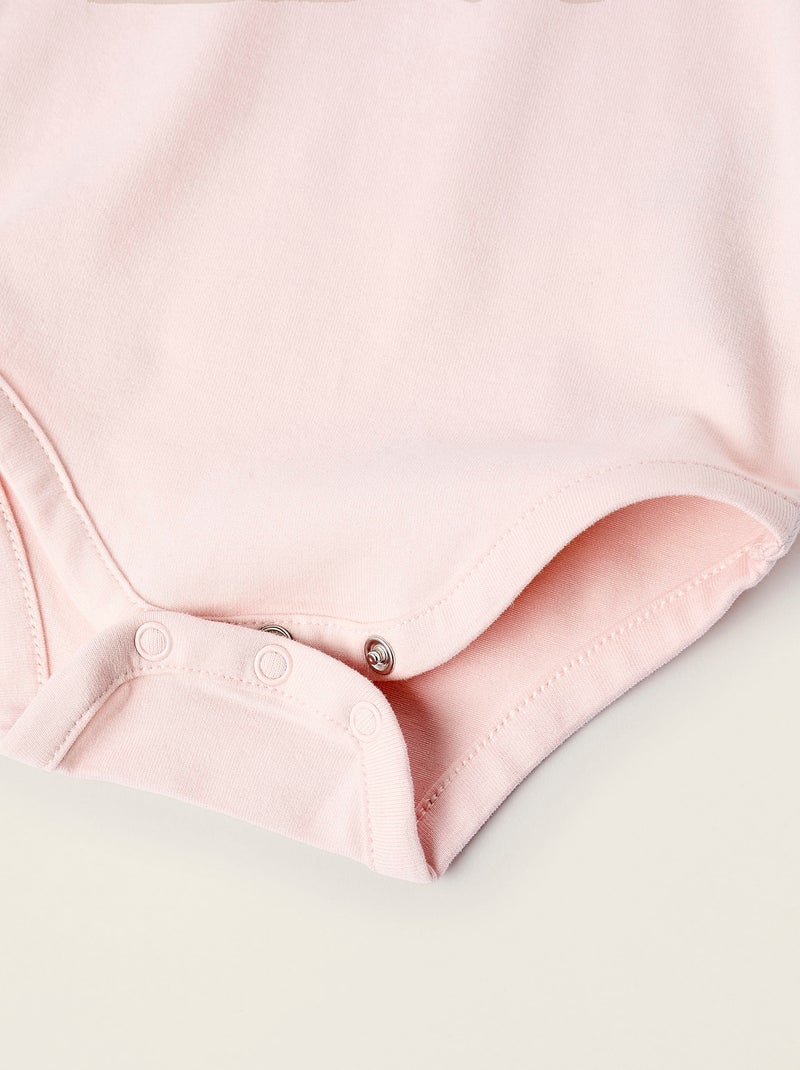 Pack 2 Bodies avec Col Claudine Rose clair - Kiabi