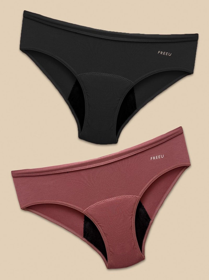 Pack-2-Bragas menstruales para adolescentes flujo abundante , Boston Noir Multicolore - Kiabi