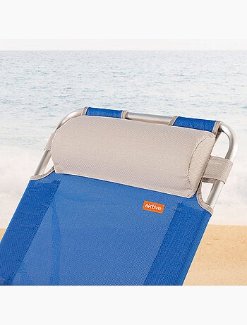 Pack 2 chaises longues pliantes 3 positions avec coussin aktive