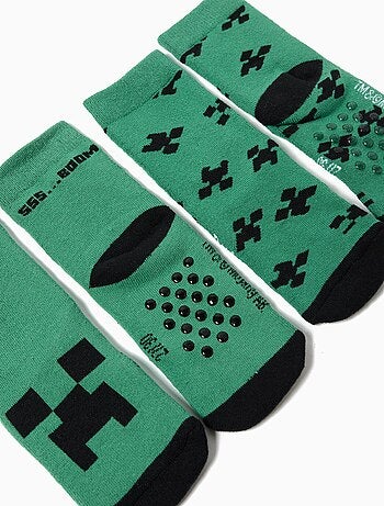 Pack 2 Chaussettes Antidérapantes 'Minecraft', MO Fashion