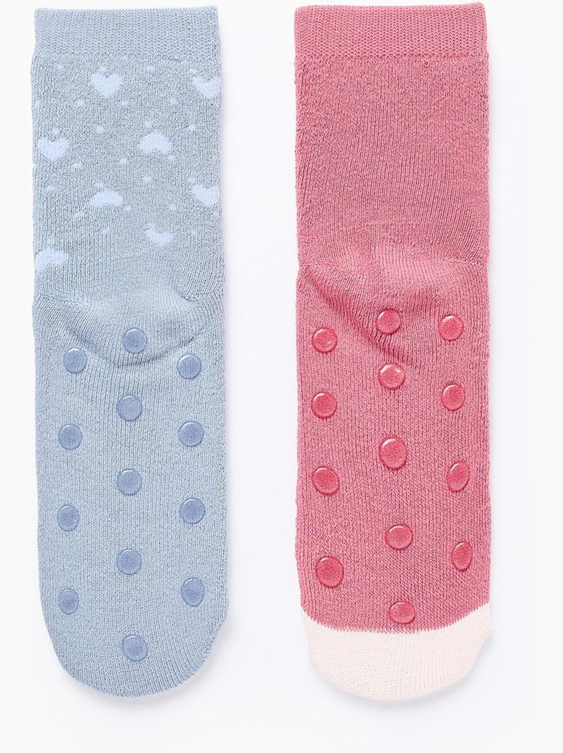 Pack 2 Chaussettes Antidérapantes Multicolore - Kiabi