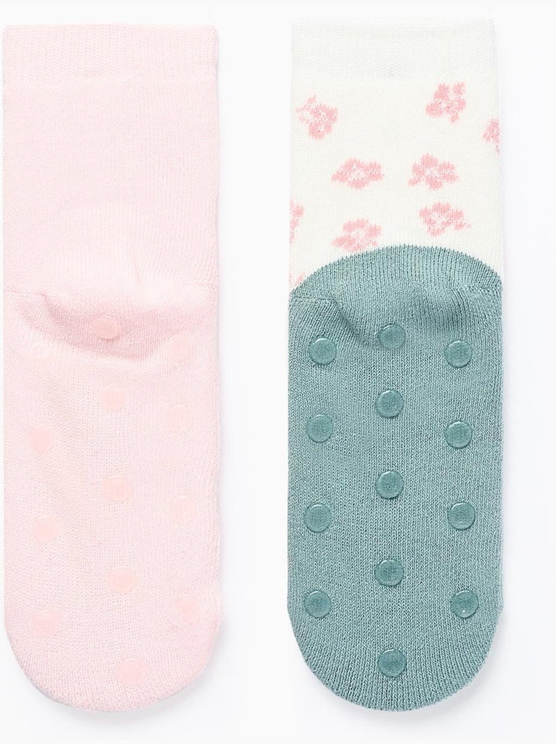 Pack 2 Chaussettes Antidérapantes Multicolore - Kiabi