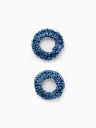 Pack 2 Chouchous en Denim Effiloché