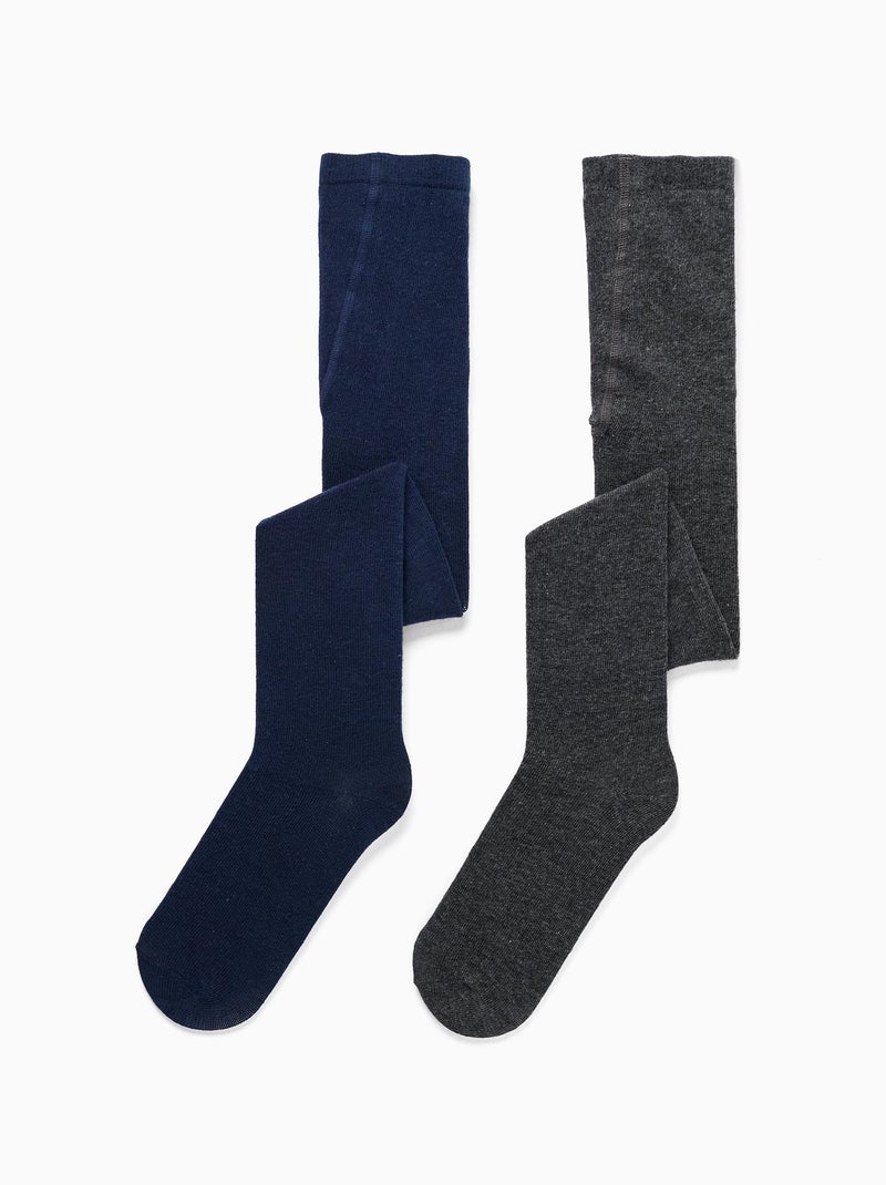 Pack 2 Collants en Maille Multicolore - Kiabi