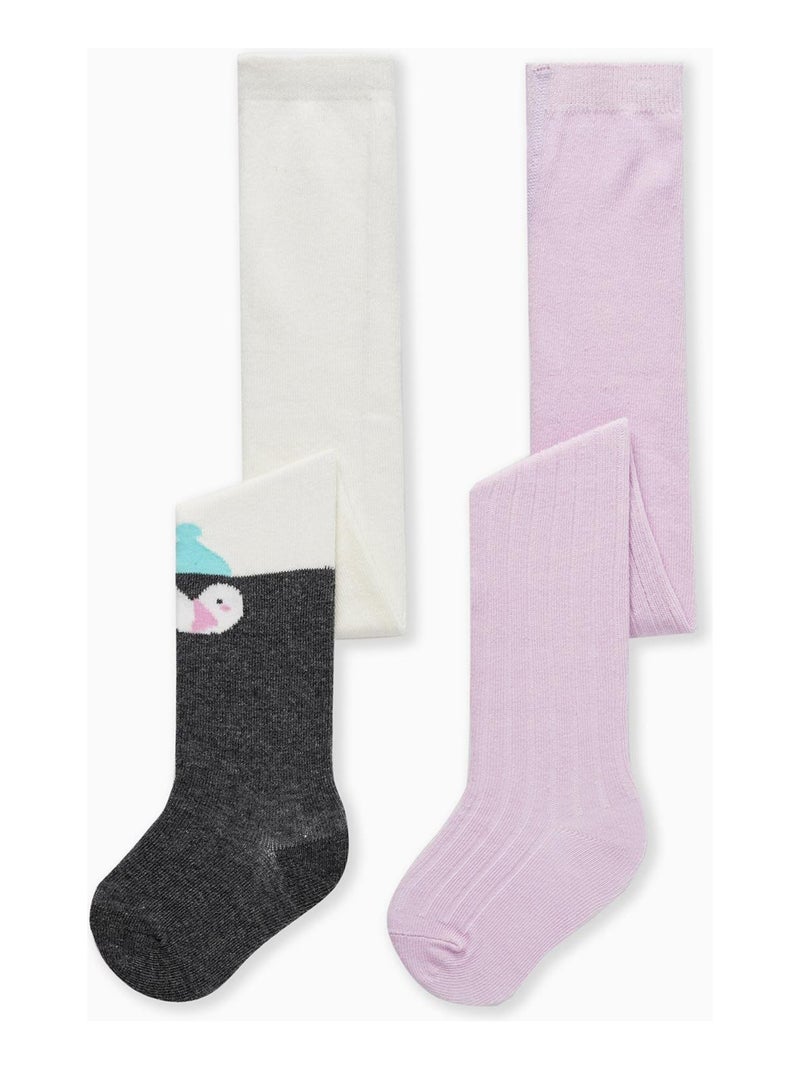 Pack 2 Collants en Maille Pour Bébé Fille   NORTHERN CALLING Multicolore - Kiabi