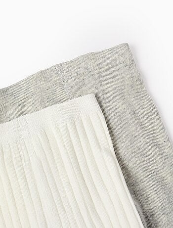 Pack 2 Collants Uni/Côtelé