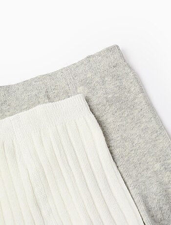 Pack 2 Collants Uni/Côtelé
