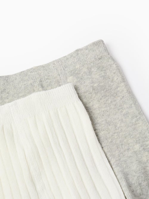 Pack 2 Collants Uni/Côtelé - Kiabi