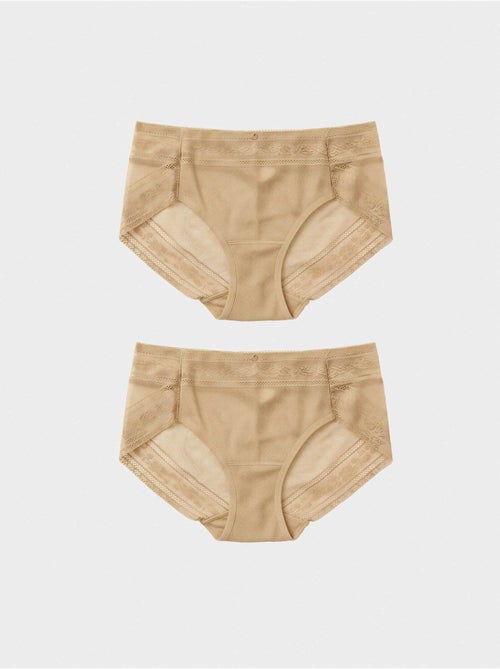 Pack 2 culottes en dentelle sans marques - Kiabi