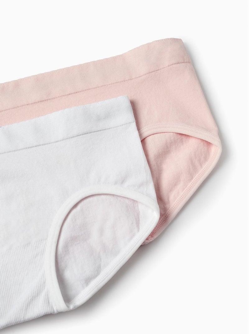 Pack 2 Culottes Hipsters en Microfibre Multicolore - Kiabi