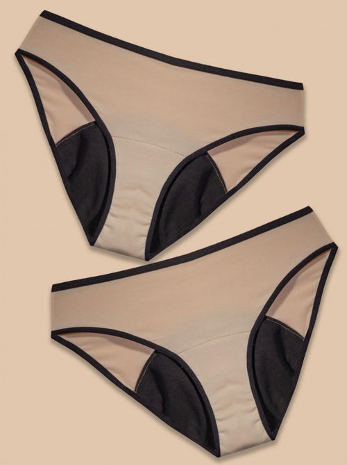 Pack 2 Culottes menstruelles, flux abondant University - Kiabi
