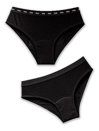 Pack 2 Culottes menstruelles flux abondants coton, FreeU
