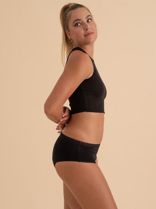 Pack 2 Culottes menstruelles flux abondants en coton, Chantell - Kiabi