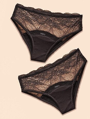 Pack 2 Culottes menstruelles flux abondants en coton, Chiara