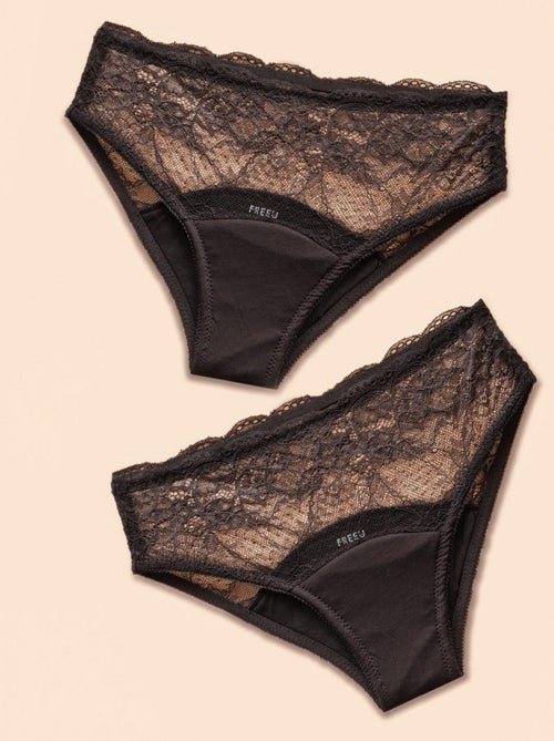 Pack 2 Culottes menstruelles flux abondants en coton, Chiara - Kiabi