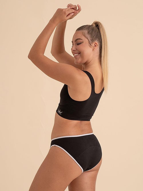 Pack 2 Culottes menstruelles flux abondants en coton, University - Kiabi